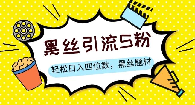 S粉变现，轻松日入四位数，黑丝题材+情感话术【揭秘】-179创客网