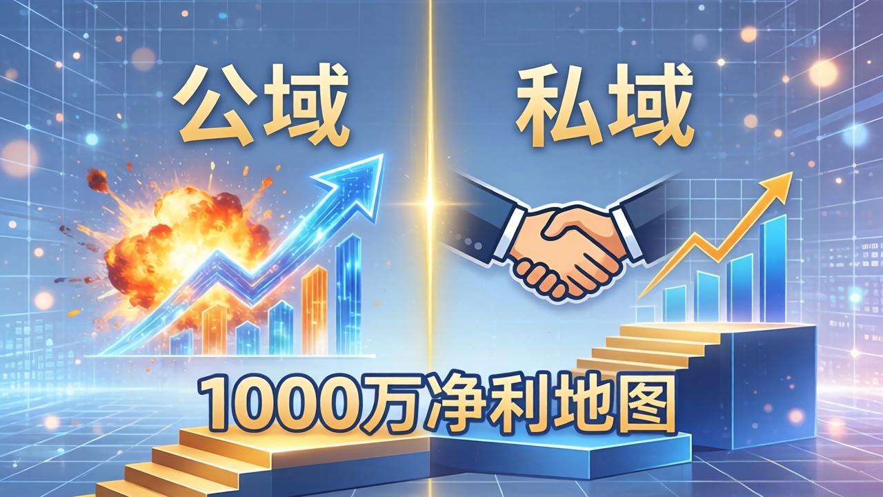 公域玩命出爆款，私域悄悄做成交：这套AI内训课，2026给你打通1000万净利的地图-179创客网