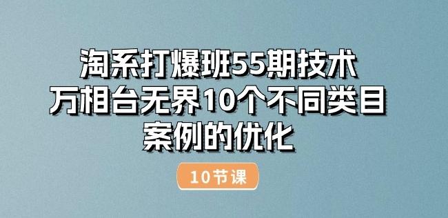 淘系打爆班55期技术：万相台无界10个不同类目案例的优化(10节)-179创客网