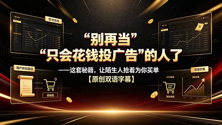 别再当“只会花钱投广告”的人了——这套秘籍，让陌生人抢着为你买单【原创双语字幕】-179创客网