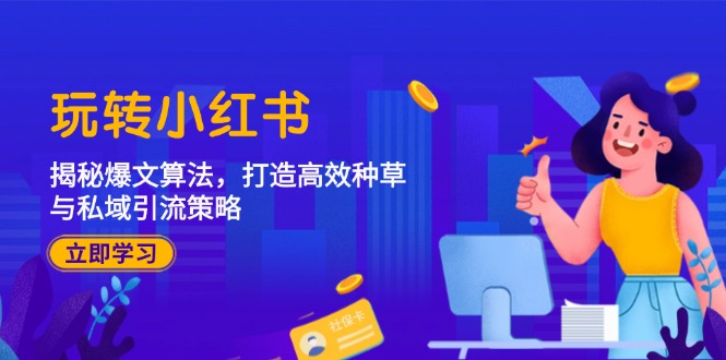 玩转小红书：揭秘爆文算法，打造高效种草与私域引流策略-179创客网