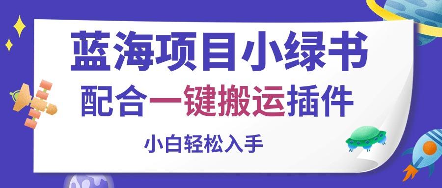 蓝海项目小绿书，配合一键搬运插件，小白轻松入手-179创客网