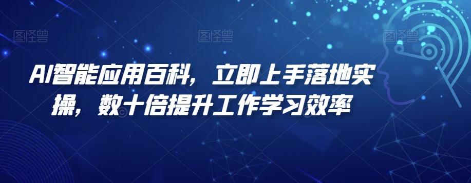 AI智能应用百科，​立即上手落地实操，数十倍提升工作学习效率-179创客网