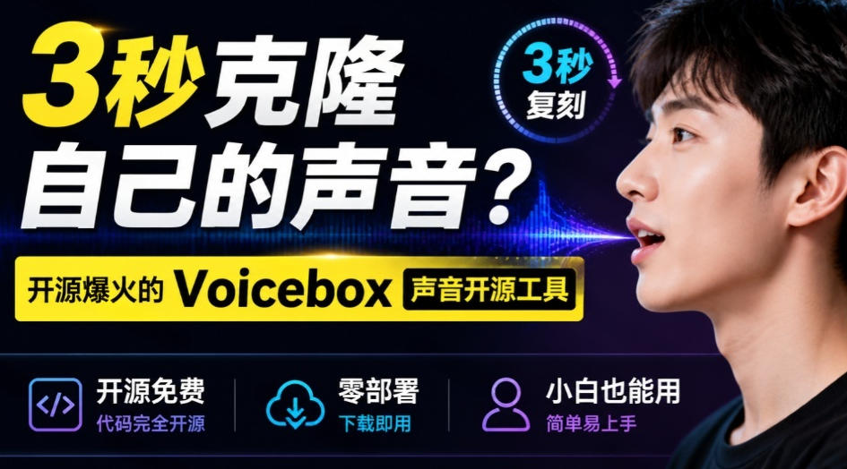 3秒克隆自己的声音？开源爆火的Voicebox声音开源工具，实测体验超好，零部署小白也能直接用-179创客网