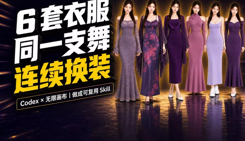 同一支舞，6套衣服按顺序切换：我把服装换装视频做成了一个Skill-179创客网