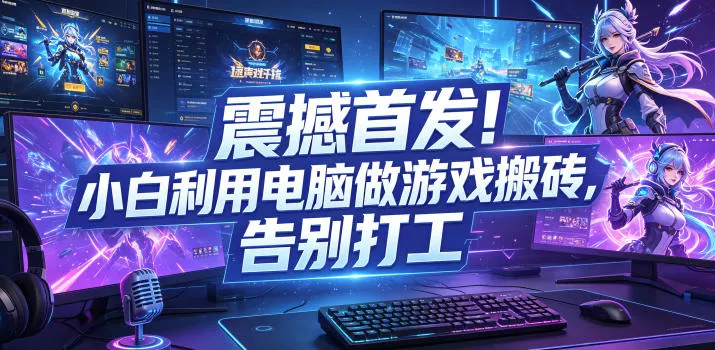 震撼首发！小白利用电脑做游戏搬砖，告别打工【揭秘】-179创客网