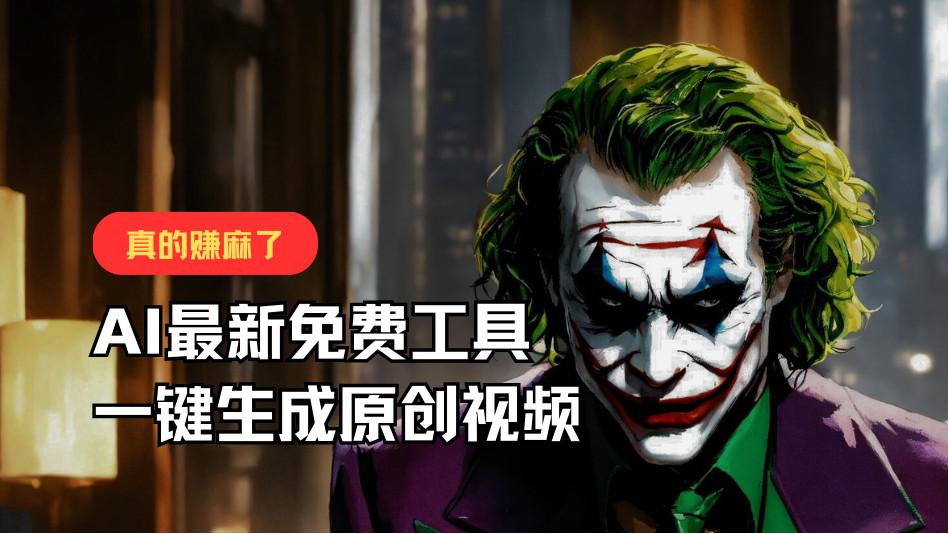 最新免费AI工具，一键生成原创视频，佛系搬运，轻松月入10000+！-179创客网