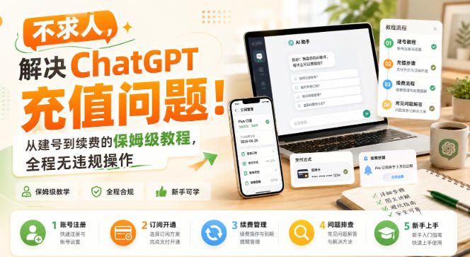 不求人，解决ChatGPT充值问题！从建号到续费的保姆级教程，全程无违规操作-179创客网