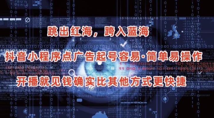 抖音小程序点广告项目，起号容易，简单易操作，开播就见有收益【揭秘】-179创客网