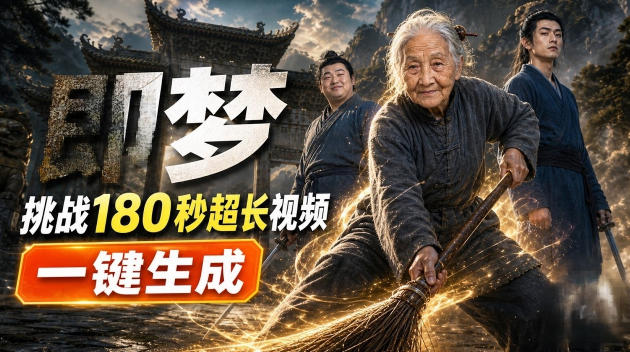 即梦挑战180秒超长视频！一键生成3分钟电影？完整制作流程详细分享！-179创客网
