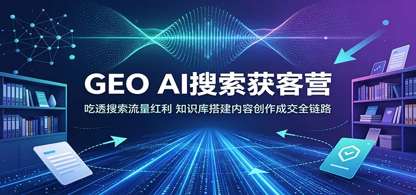 GEO AI搜索获客营：吃透搜索流量红利，知识库搭建内容创作成交全链路-179创客网