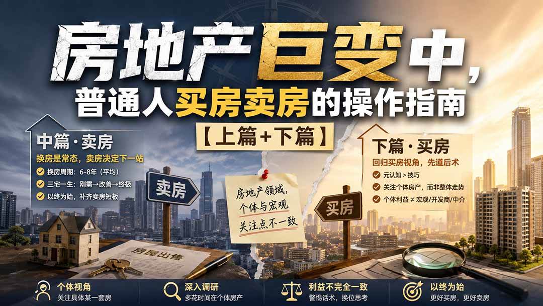 （20021期）付费文章：房地产巨变中，普通人买房卖房的操作指南【上篇+下篇】-179创客网