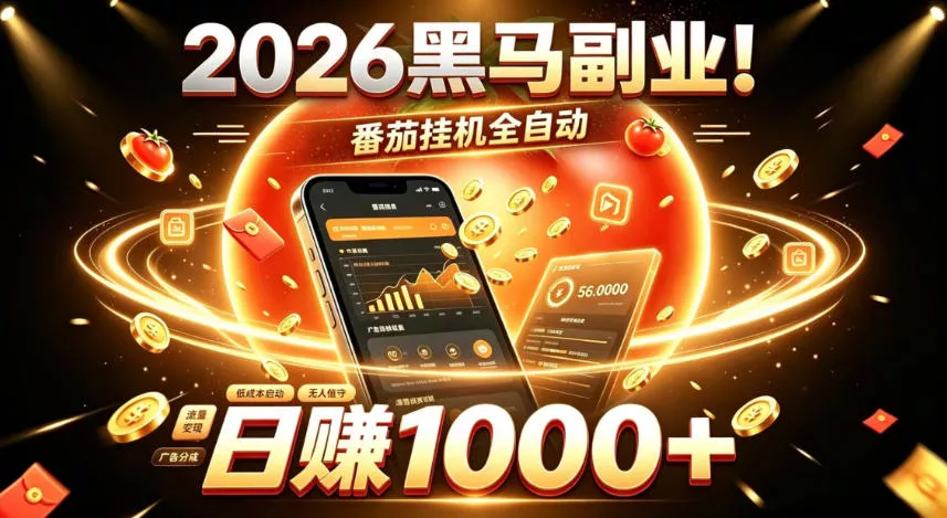 2026黑马副业！番茄挂G全自动日入1000+，操作最简单、门槛最低的线上轻资产项目【揭秘】-179创客网