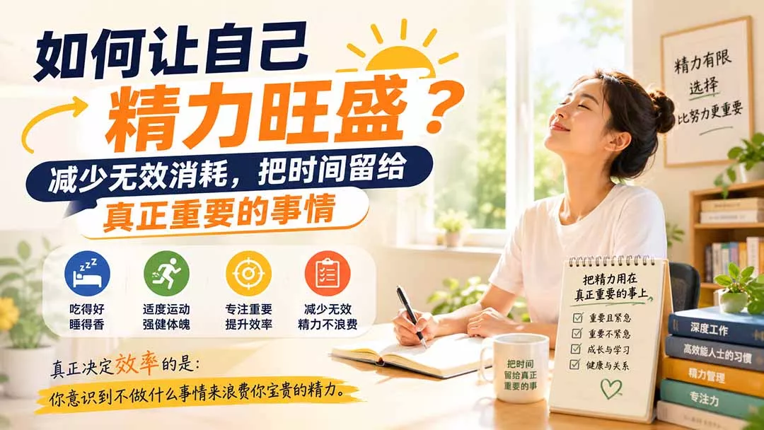 付费文章：如何让自己精力旺盛？减少无效消耗，把时间留给真正重要的事情-179创客网