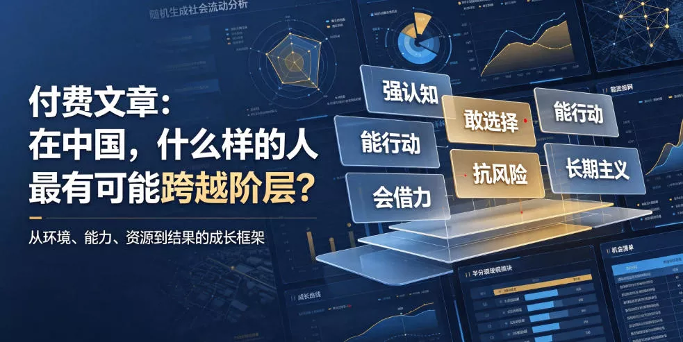付费文章：在中国，什么样的人最有可能跨越阶层？-179创客网