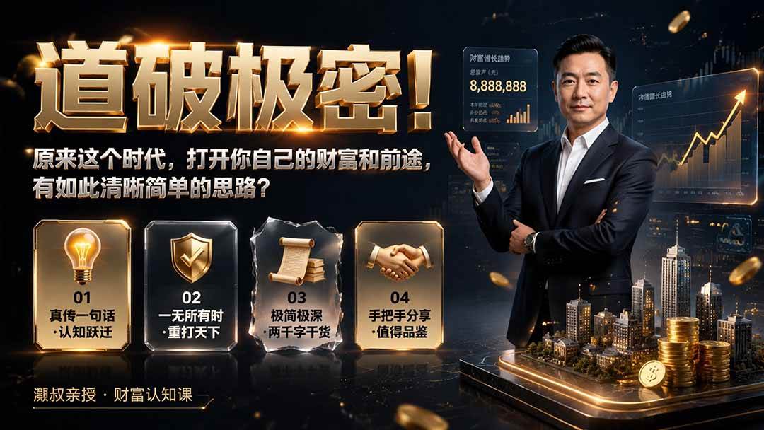 （19661期）付费文章：道破极密！原来这个时代，打开你自己的财富和前途，有如此清晰简单的思路？-179创客网