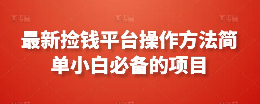 最新捡钱平台操作方法简单小白必备的项目-179创客网