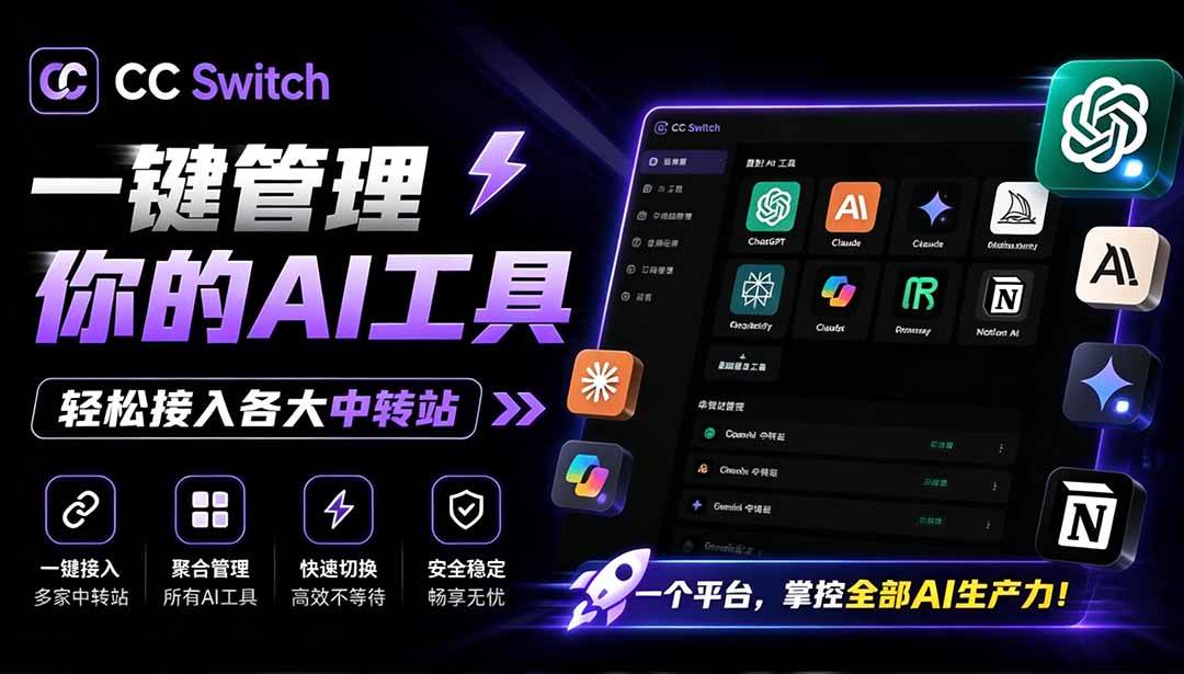 （19335期）一键给Chatgpt、Codex、Claude接入地第三方中转站，CC Switch统一管理你的 AI 编程工具工作流-179创客网
