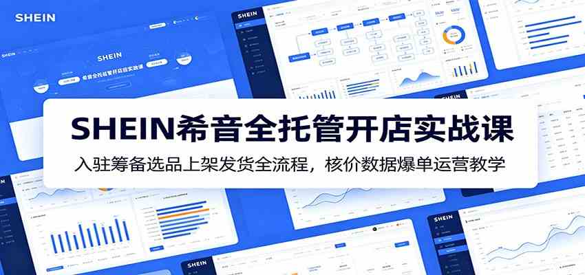 SHEIN希音全托管开店实战课：入驻筹备选品上架发货全流程，核价数据爆单运营教学-179创客网