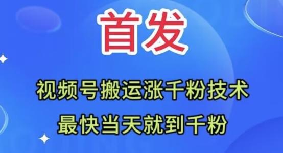 全网首发：视频号无脑搬运涨千粉技术，最快当天到千粉【揭秘】-179创客网
