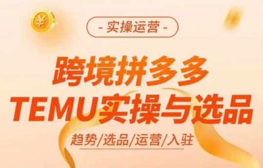跨境拼多多TEMU实操与选品，多多temu跨境选品运营实操-179创客网