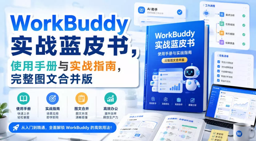 WorkBuddy实战蓝皮书，使用手册与实战指南，完整图文合并版-179创客网