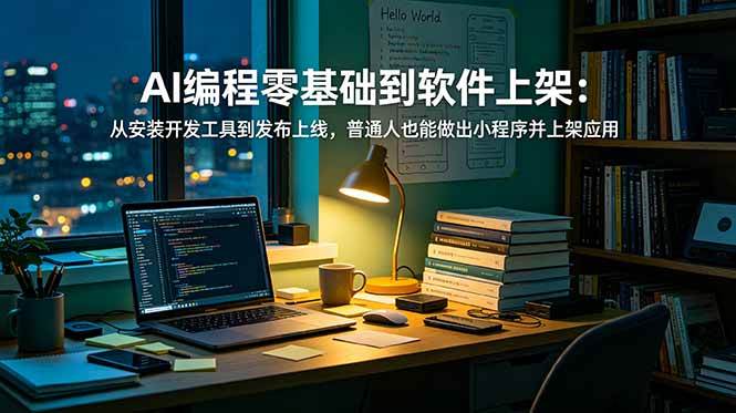 （19109期）AI编程零基础到软件上架：从安装开发工具到发布上线，普通人也能做出小程序并上架应用商店-179创客网