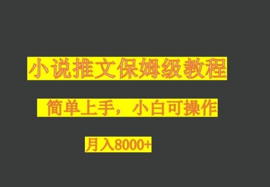 小说推文保姆级教程，小白可操作，月入8000+-179创客网