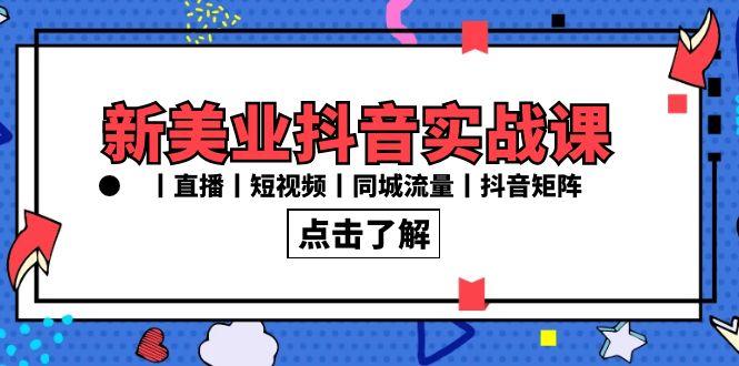 新美业抖音实战课丨直播丨短视频丨同城流量丨抖音矩阵(30节课)-179创客网