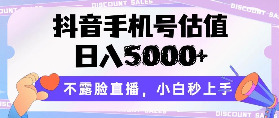 抖音手机号估值，日入5000+，不露脸直播，小白秒上手-179创客网