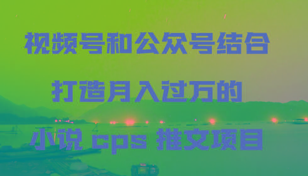 视频号和公众号结合打造月入过万的小说cps推文项目，包括市面上面的各种思路详解-179创客网