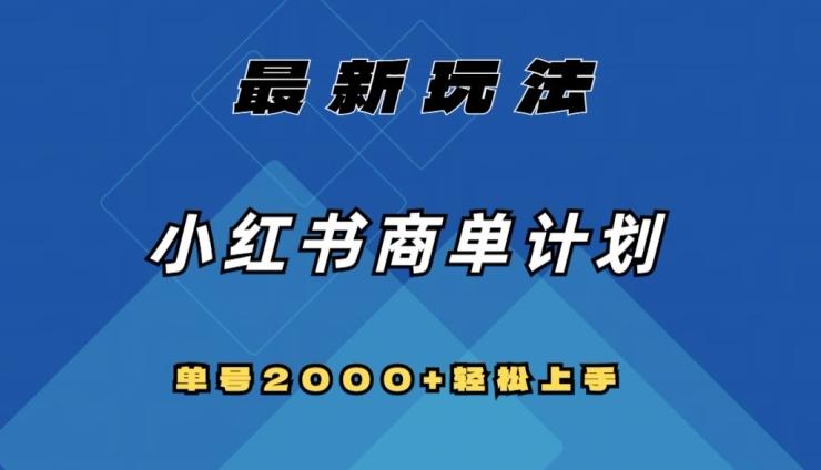 全网首发，小红书商单计划最新玩法，单号2000+可扩大可复制【揭秘】-179创客网