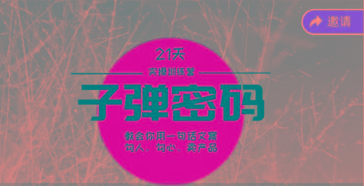 《子弹密码训练营》-用一句话文案勾人勾心卖产品，21天学到顶尖文案大师策略和技巧-179创客网