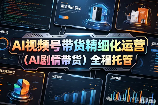 （AI剧情带货）视频号精细化代运营，历时两个月研究测试的新玩法，社裙免费参加-179创客网