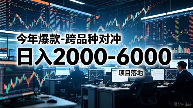 （18918期）今年爆款-跨品种对冲日入2000-6000，项目落地！-179创客网