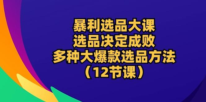 暴利 选品大课：选品决定成败，教你多种大爆款选品方法(12节课-179创客网