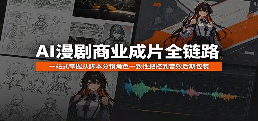 AI漫剧商业成片全链路：一站式掌握从脚本分镜角色一致性把控到音效后期包装-179创客网