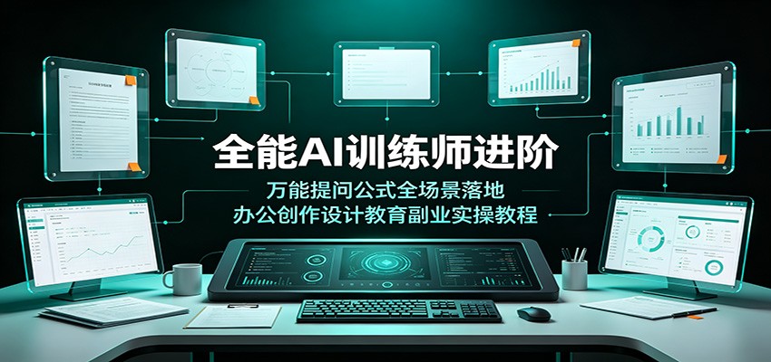 全能AI训练师进阶：万能提问公式全场景落地，办公创作设计教育副业实操教程-179创客网