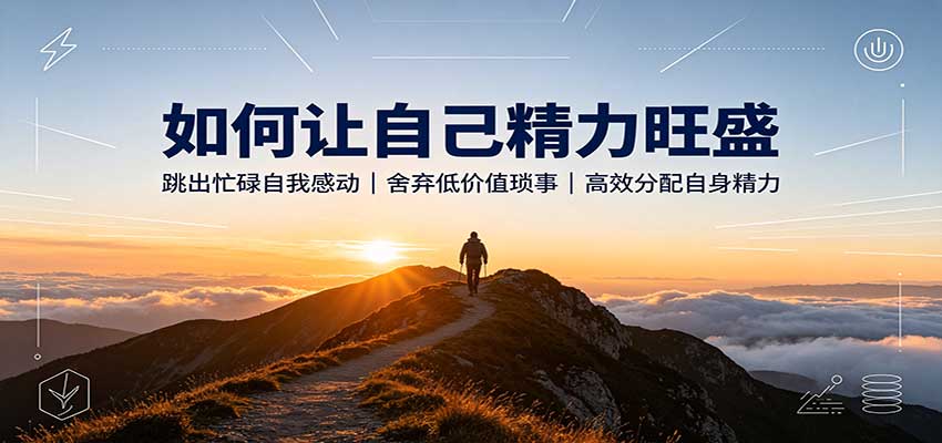 如何让自己精力旺盛：跳出忙碌自我感动，舍弃低价值琐事，高效分配自身精力-179创客网