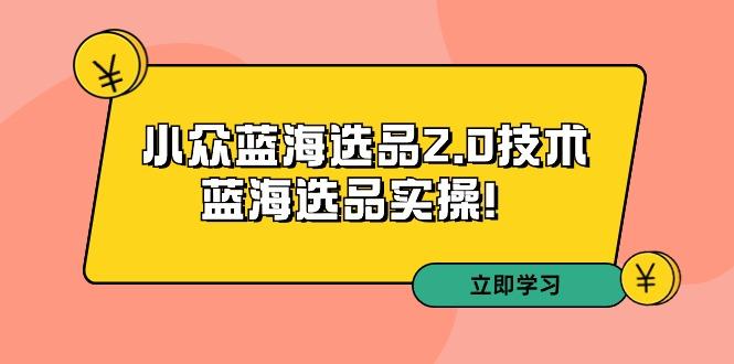 拼多多培训第33期：小众蓝海选品2.0技术-蓝海选品实操！-179创客网
