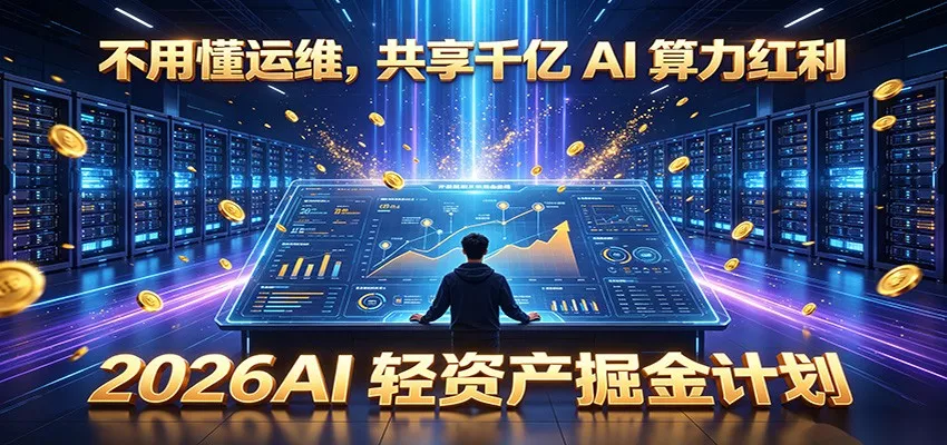 不用懂运维，共享千亿 AI 算力红利，2026AI 轻资产掘金计划-179创客网