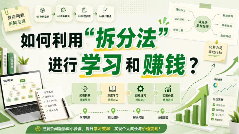 付费文章：如何利用“拆分法”进行学习和賺钱？-179创客网