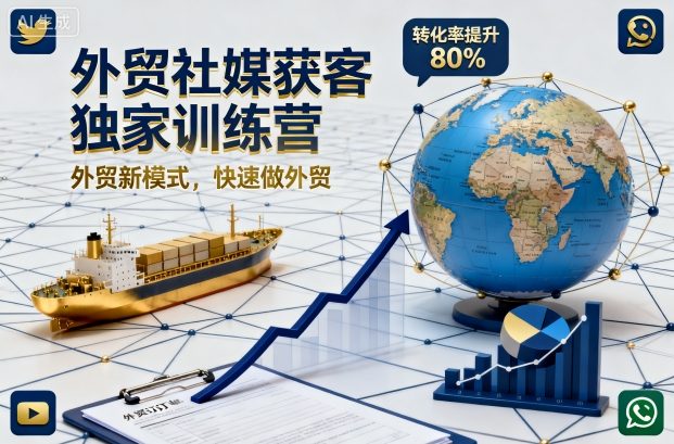 外贸社媒获客独家训练营，外贸新模式，快速做外贸（更新26年08月21日）-179创客网