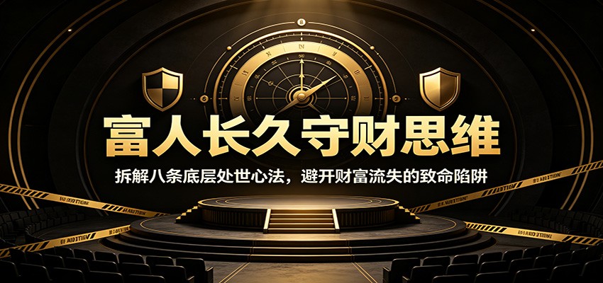 富人长久守财思维：拆解八条底层处世心法，避开财富流失的致命陷阱-179创客网