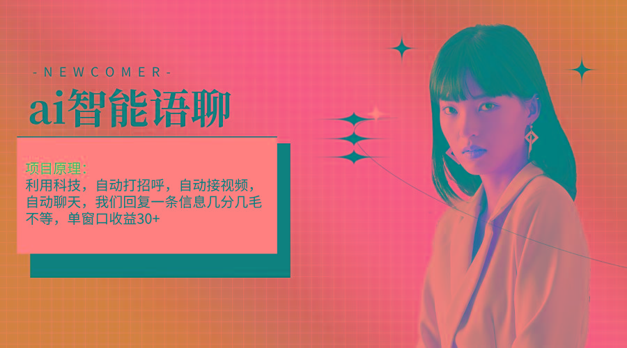 ai智能语聊，单窗口30+单机500+，无脑干！！！-179创客网