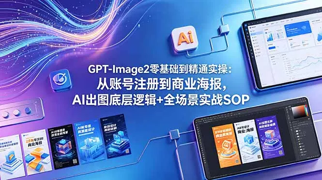 GPT-Image2零基础到精通实操：从账号注册到商业海报，AI出图底层逻辑+全场景实战SOP-179创客网