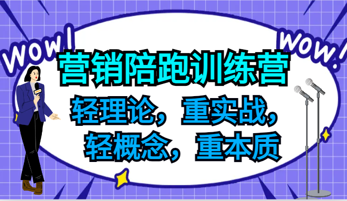 营销陪跑训练营，轻理论，重实战，轻概念，重本质，适合中小企业和初创企业的老板-179创客网