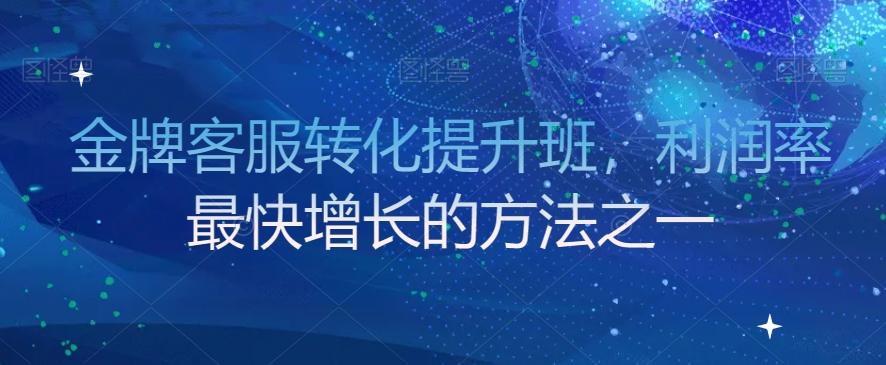 金牌客服转化提升班，利润率最快增长的方法之一-179创客网