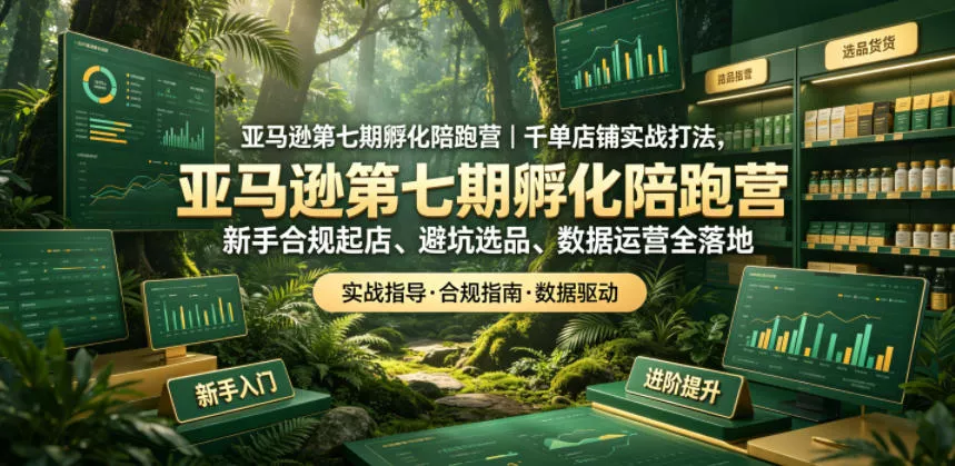 亚马逊孵化陪跑营｜千单店铺实战打法，新手合规起店、避坑选品、数据运营全落地(更新0708)-179创客网