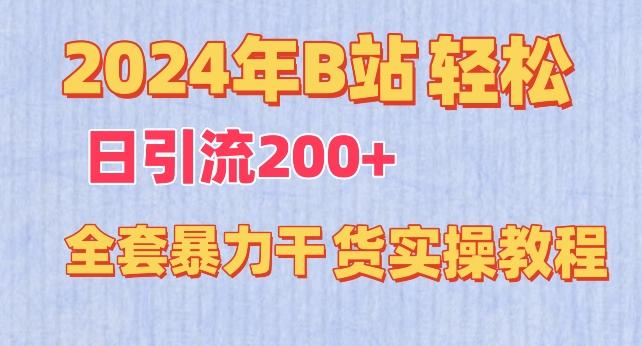 2024年B站轻松日引流200+的全套暴力干货实操教程【揭秘】-179创客网
